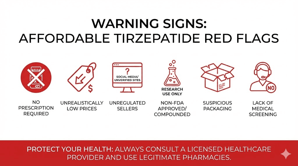 Red flags to avoid when buying affordable tirzepatide online