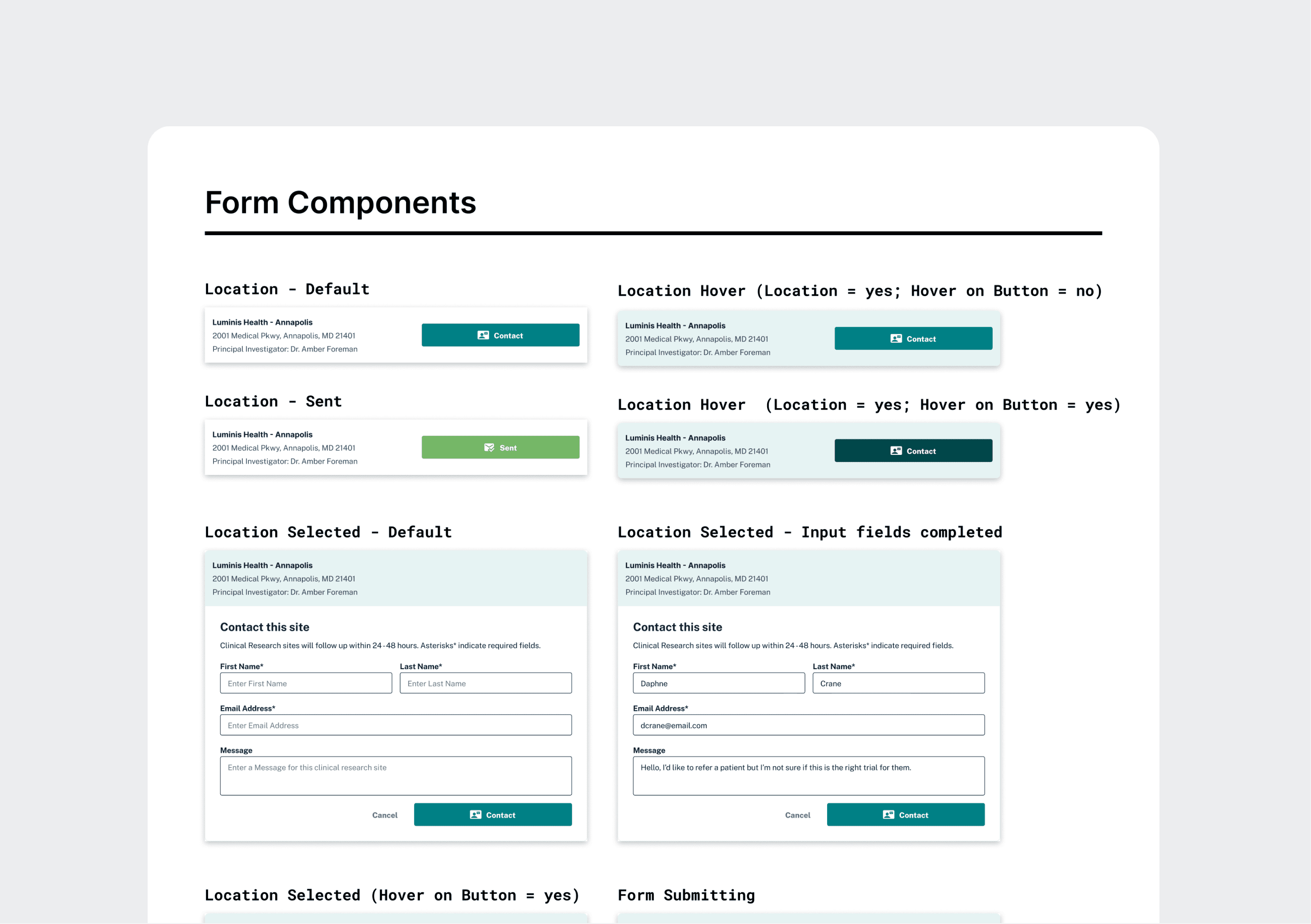 Landing page presenting dashboard of a product