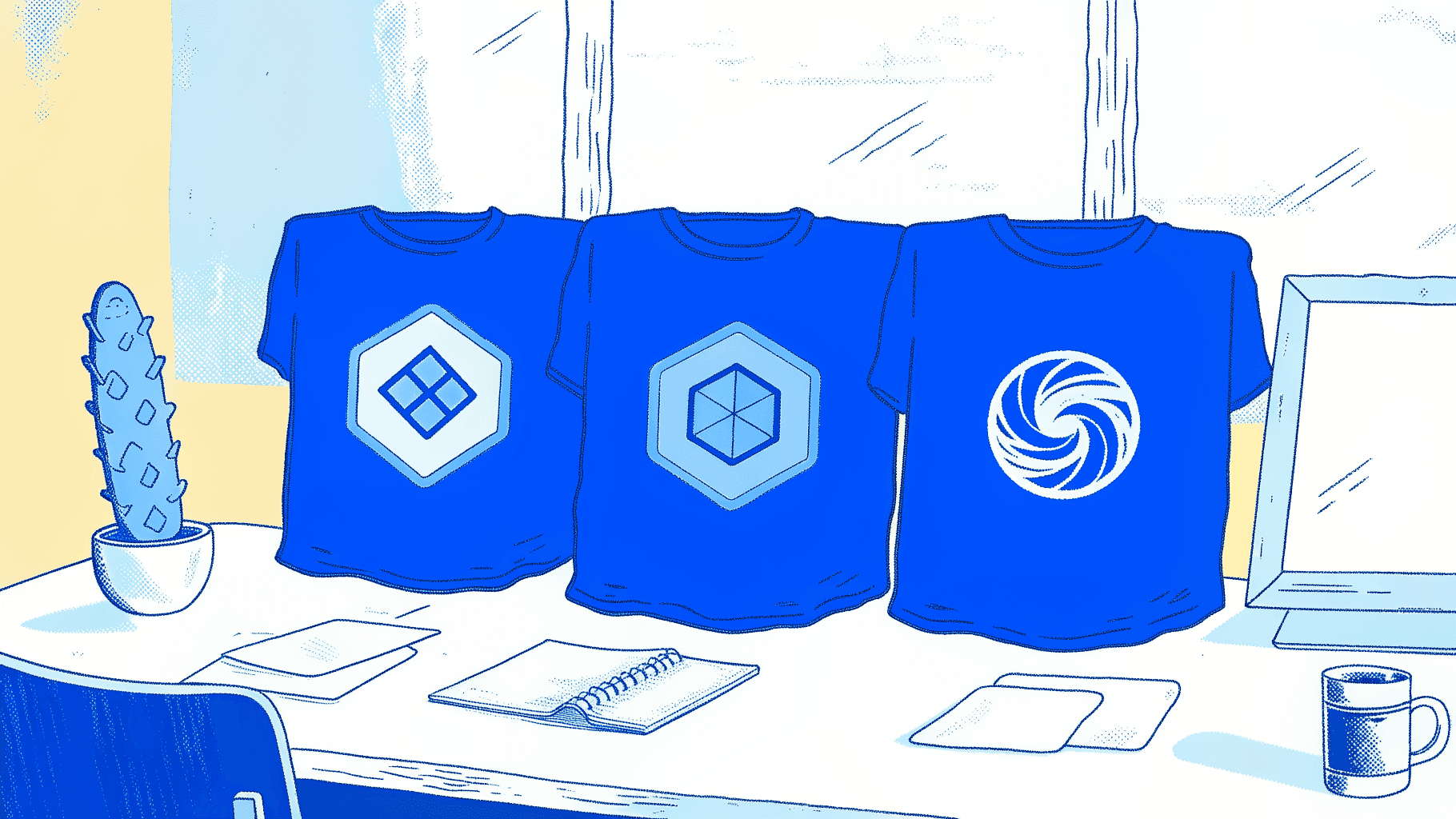 Bold math team emblems printed on custom t-shirts for serious competition
