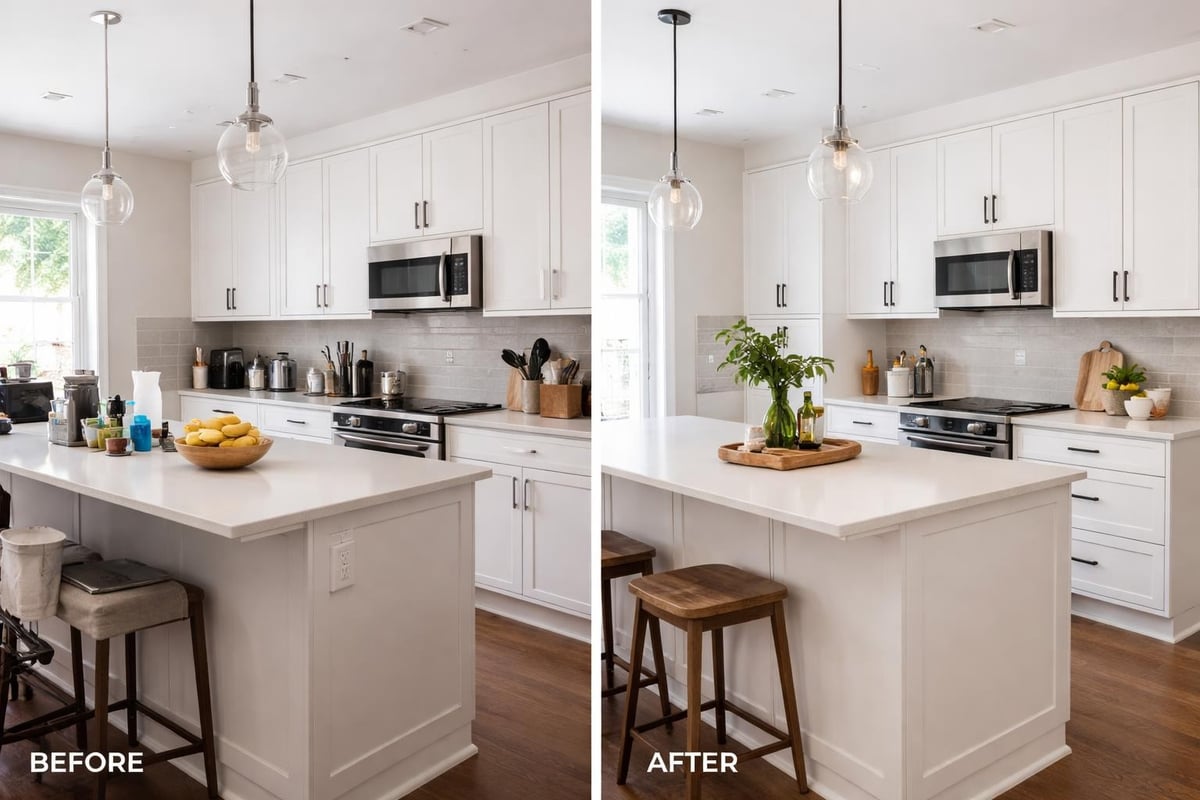 Kitchen staging transformation