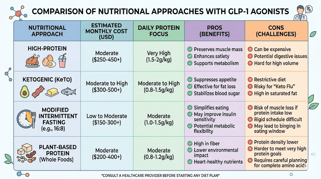 GLP-1 nutrition approach comparison showing Optavia versus alternatives