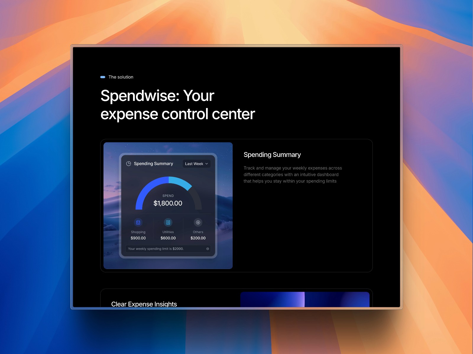 Spendwise — 极简现代 SaaS 产品官网设计灵感