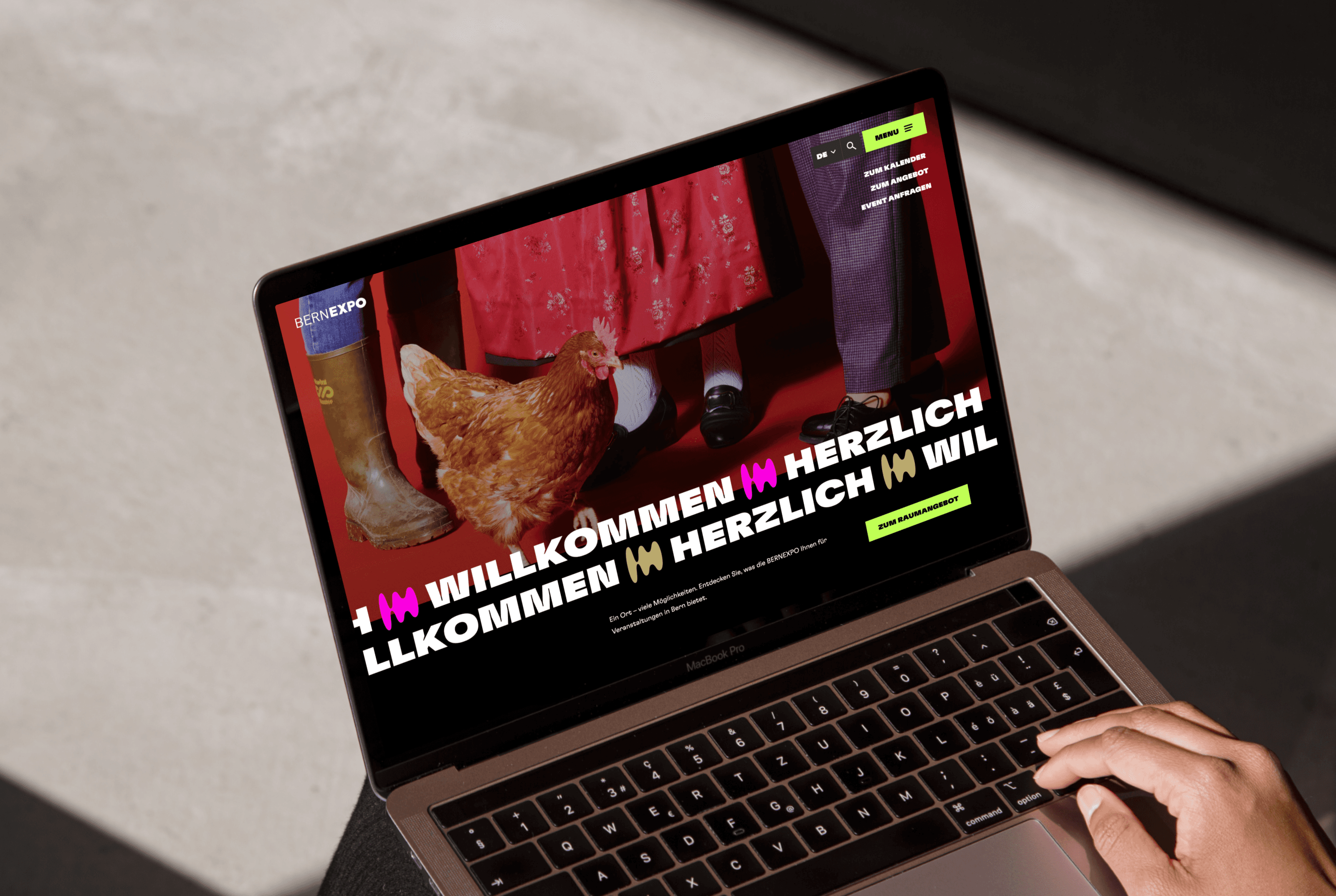 bernexpo website design mockup