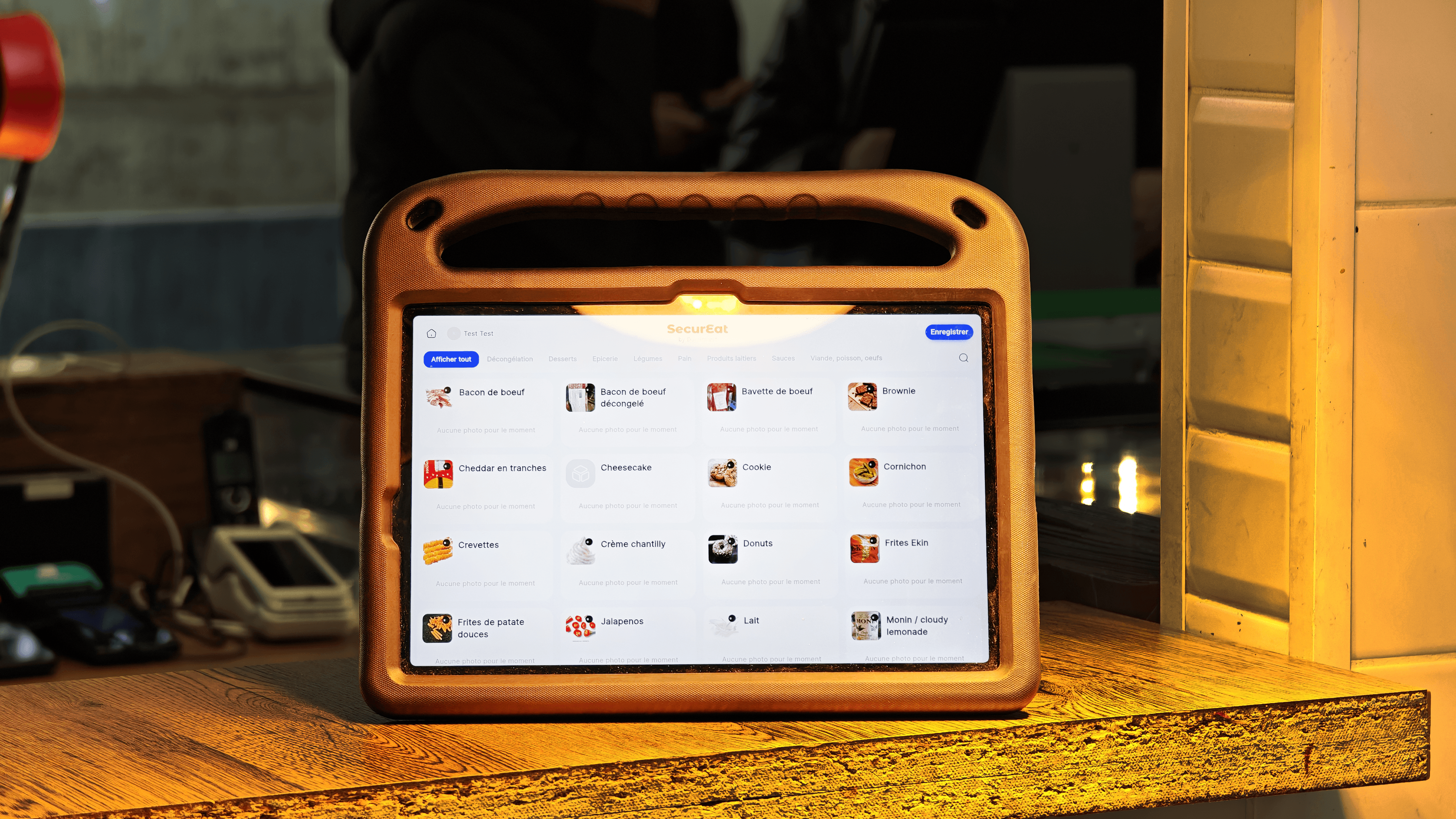 Screenshot of the main dashboard with gradients as background