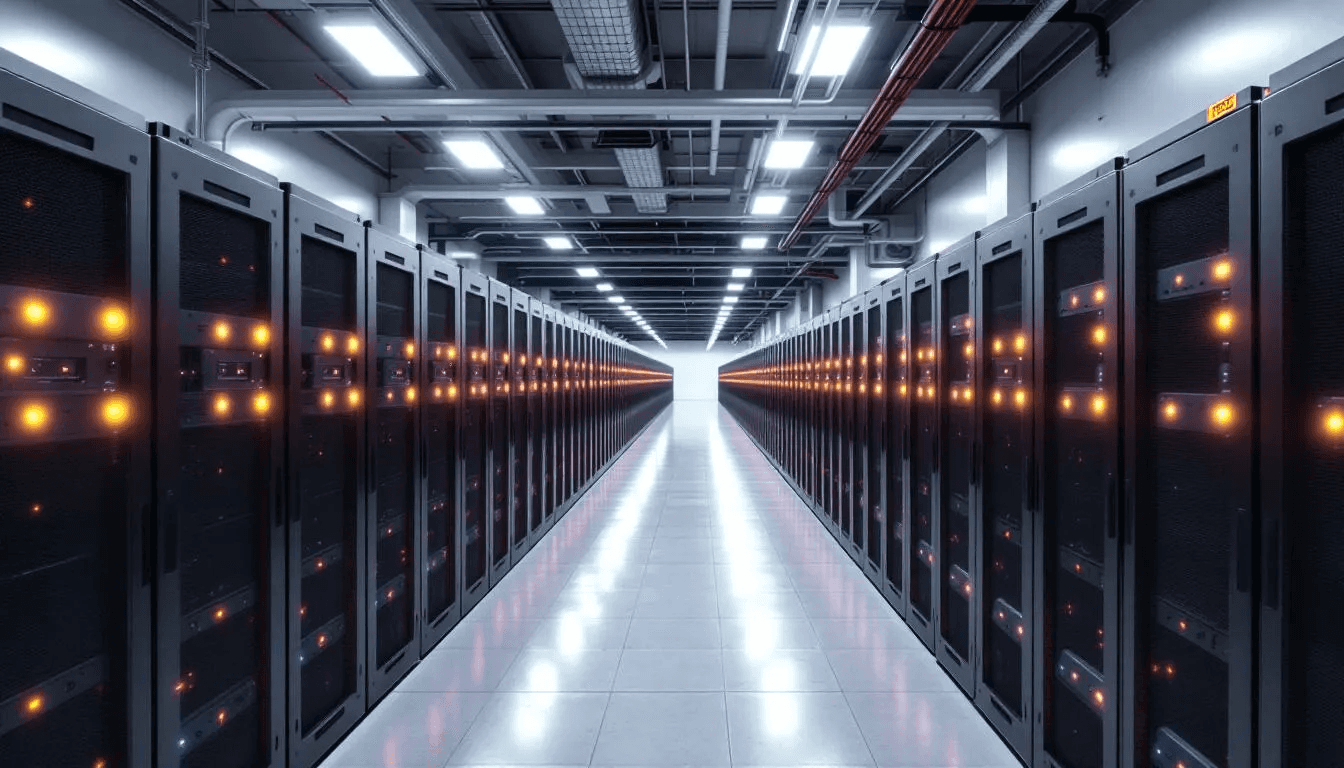The image depicts a large bitcoin mining facility filled with rows of ASIC machines, where miners are actively working to process on-chain bitcoin transactions. This environment highlights the operation of the bitcoin network, emphasizing the importance of mining in maintaining the security and functionality of the bitcoin blockchain.