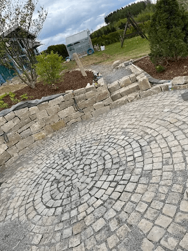 Beautiful landscaped garden with greenery and outdoor design elements.