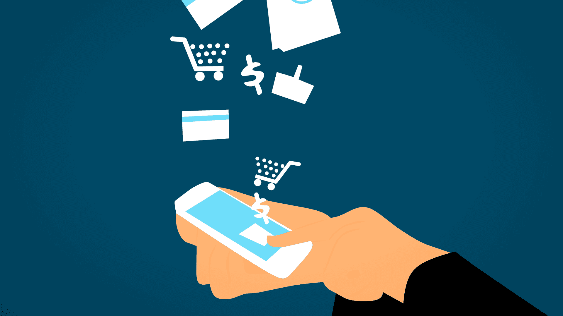 Ecommerce shown through orders being placed on a phone