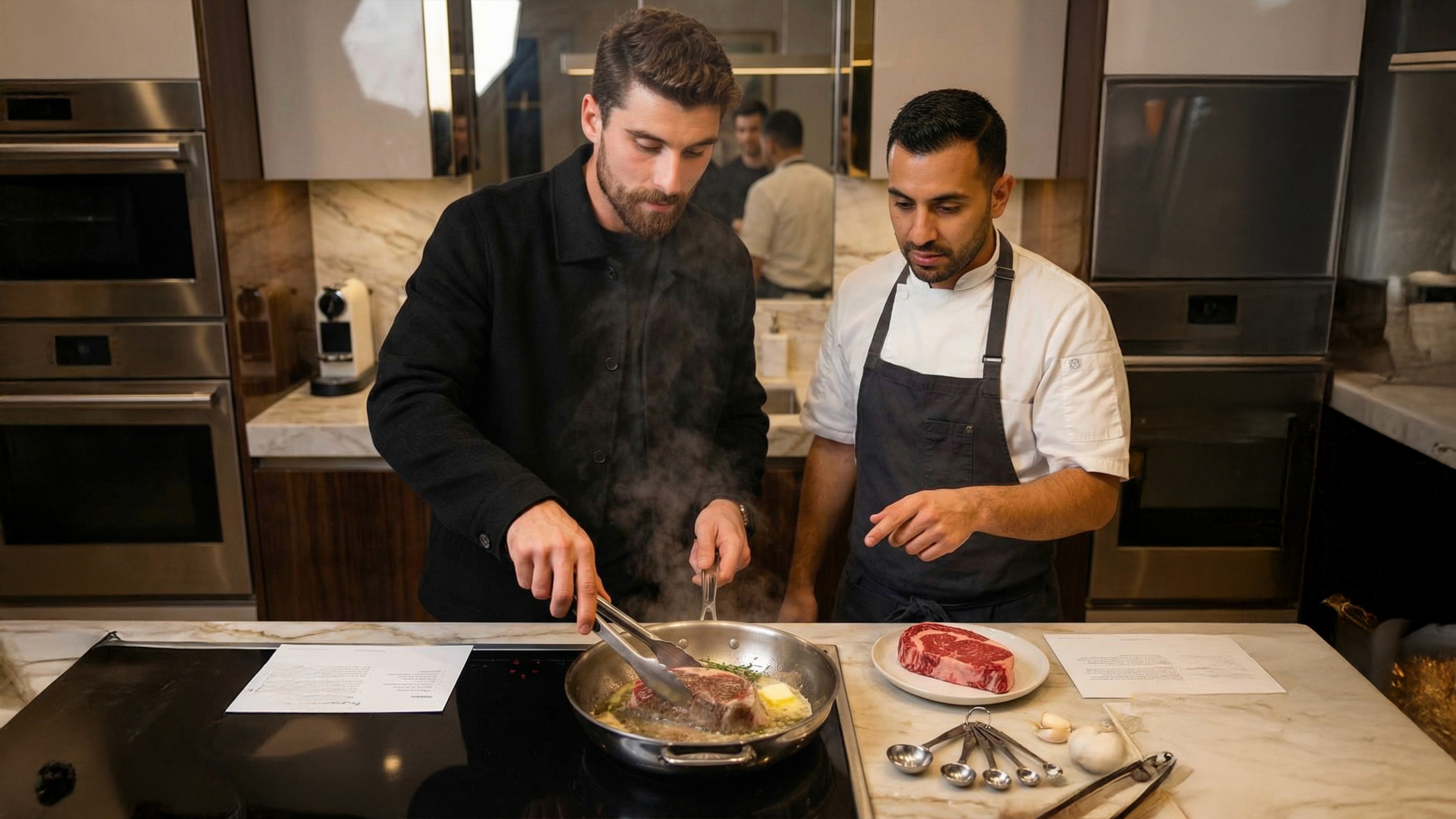A businessman is sitting at his desk with his head in his hands, looking stressed.