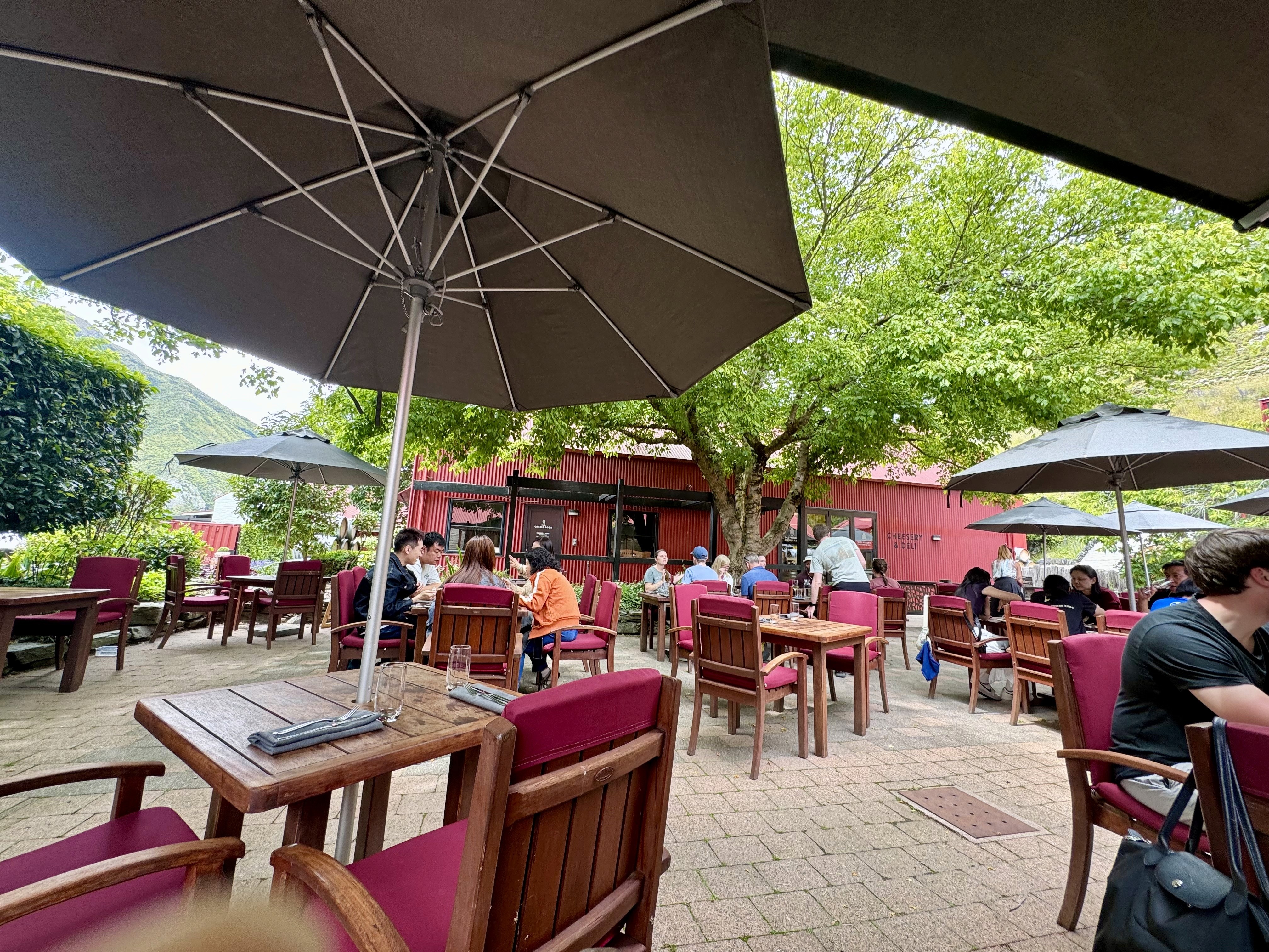 The Gibbston winery restaurant ambience