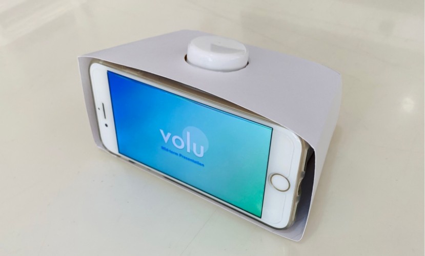 Early paper prototype of the Volu product