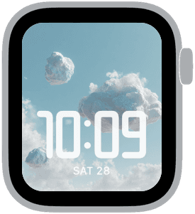 cloud market Apple Watch face preview 3 featuring summer and spring.