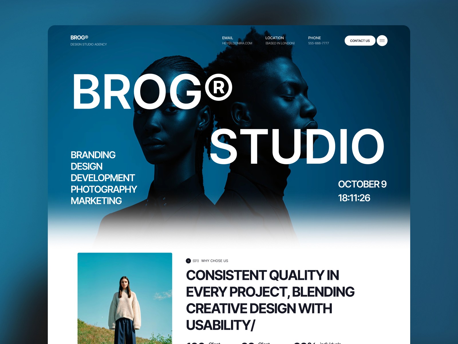 Brog — 黑白极简动效创意机构官网设计灵感