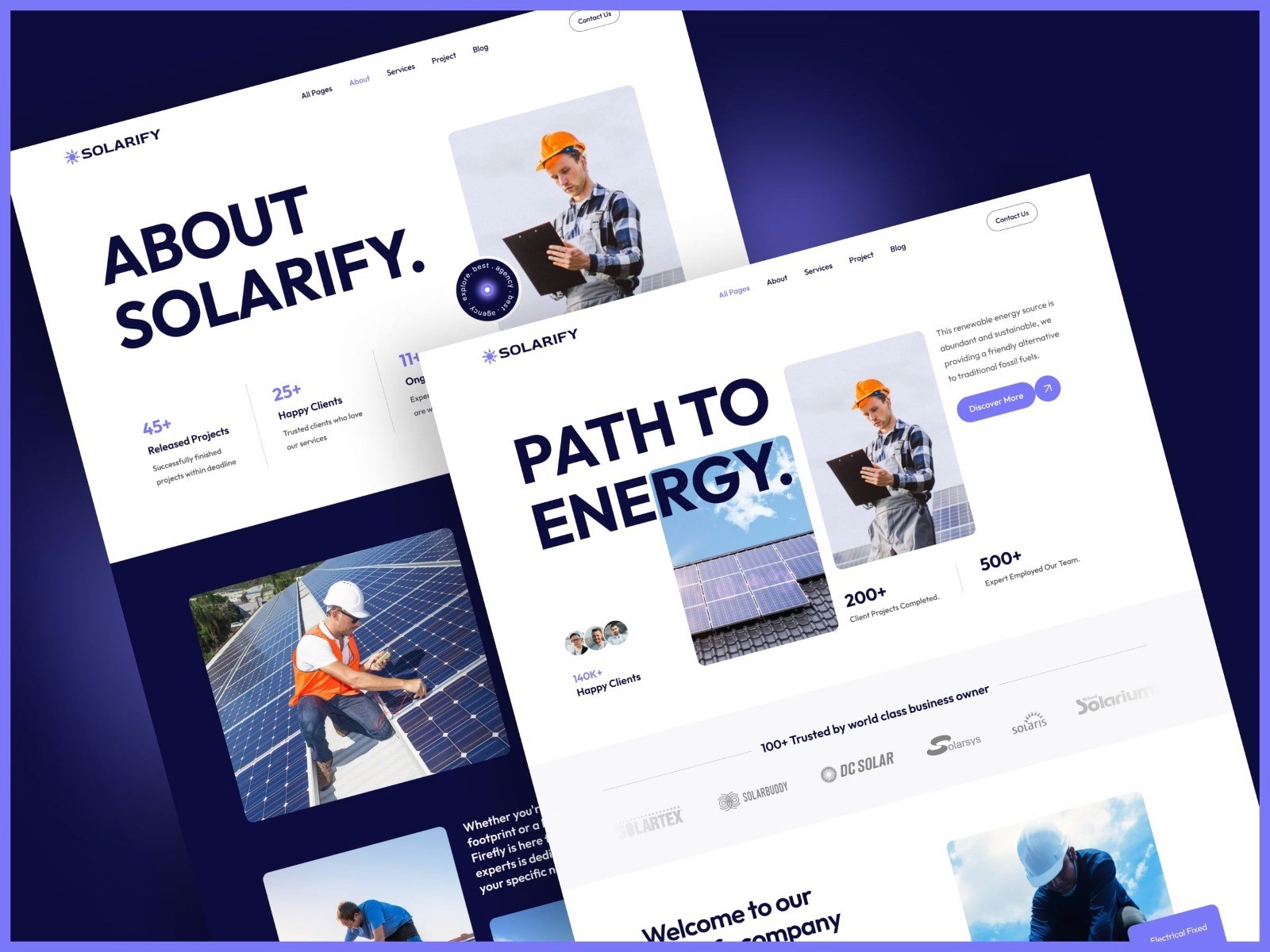 solarify free solar energy framer template