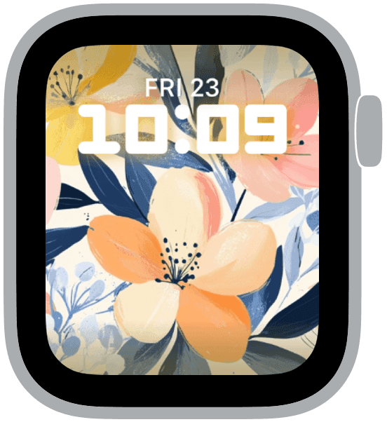 an apple watch face from the easter florals collection