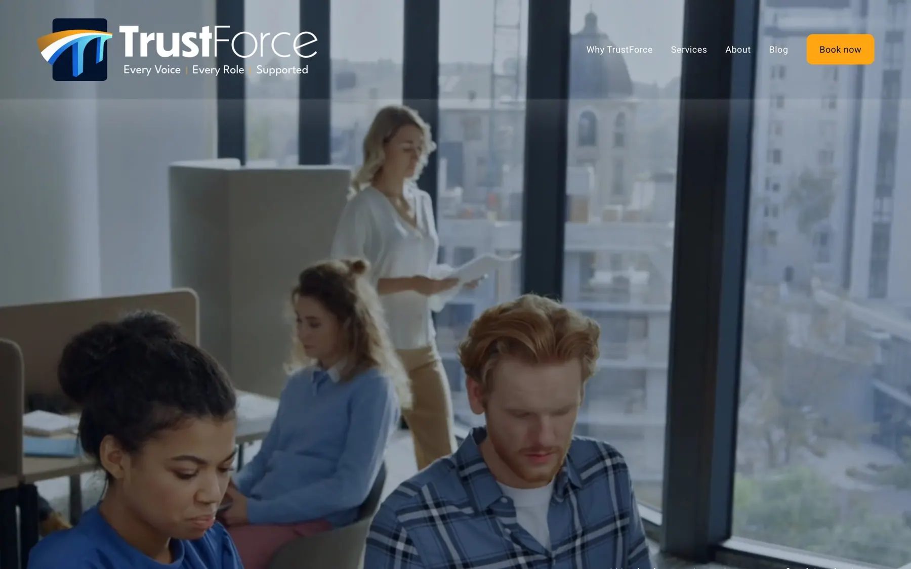 TrustForce project by CL42ITY, live website on desktop