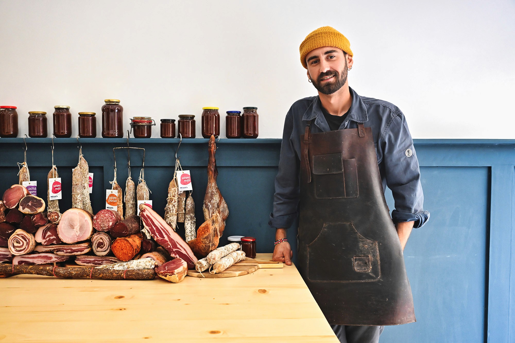 Max with a selection of his products