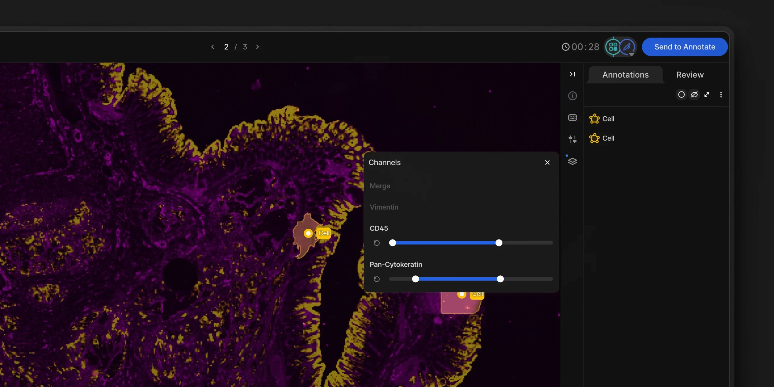 Image Blending for Channels in V7 Darwin