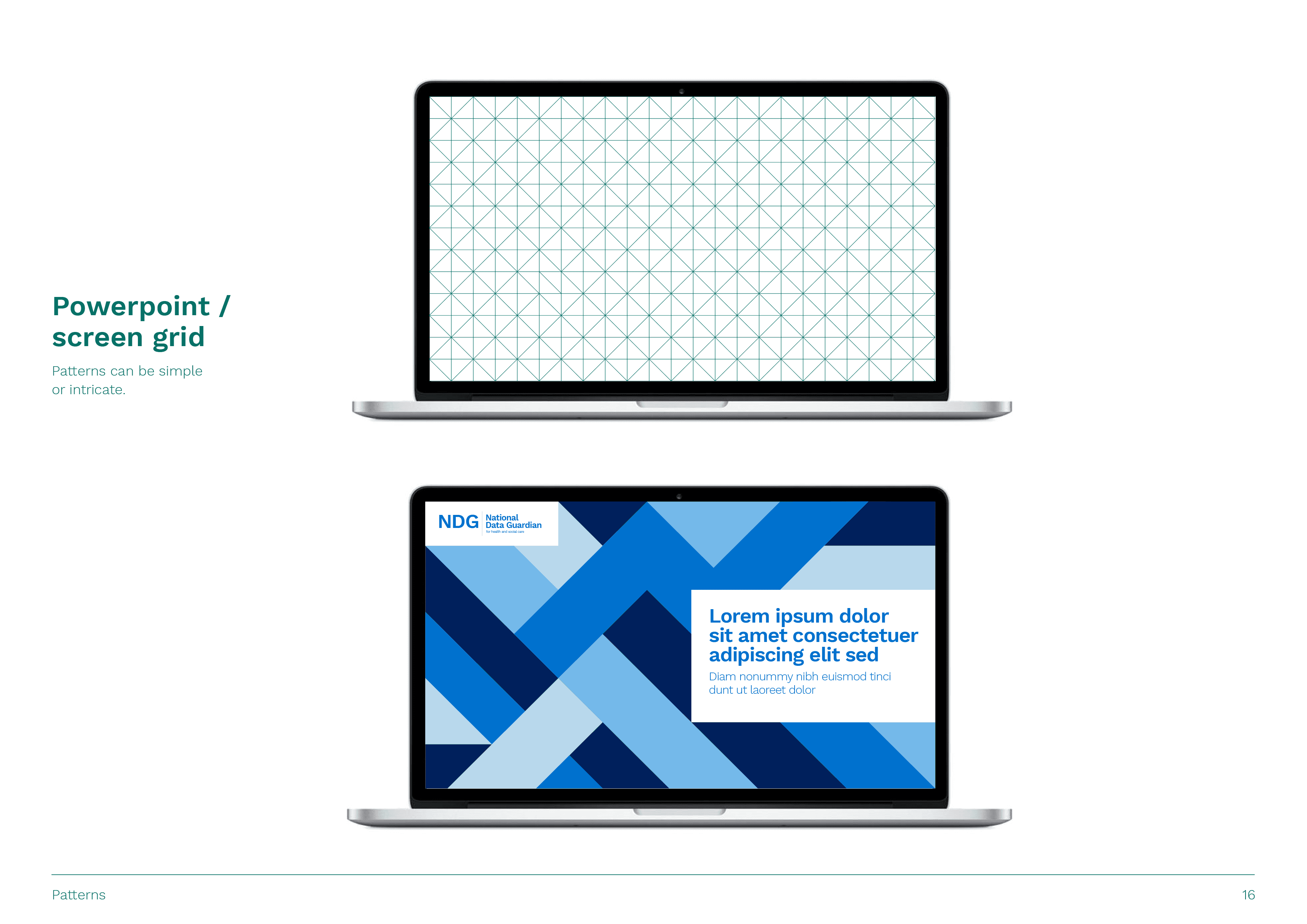 National Data Guardian Brand Identity Guidelines Grid