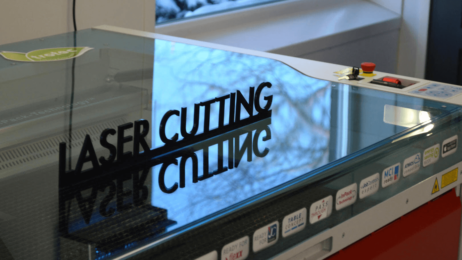 Laser cutting words on a laser cutter