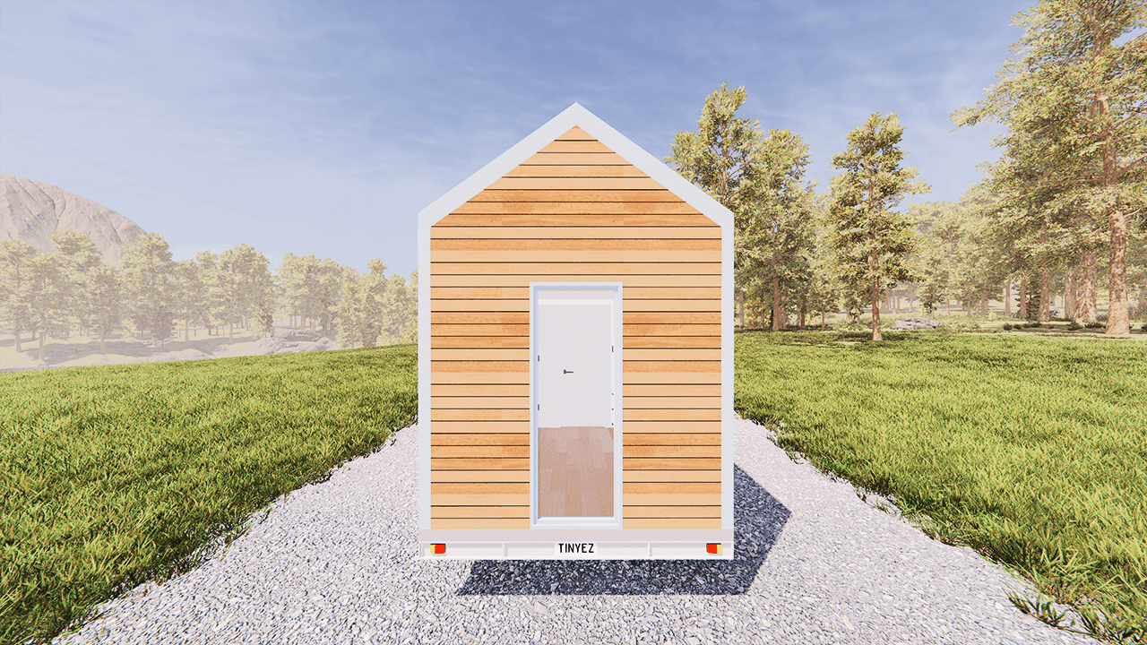 8x12 gable tiny house with loft