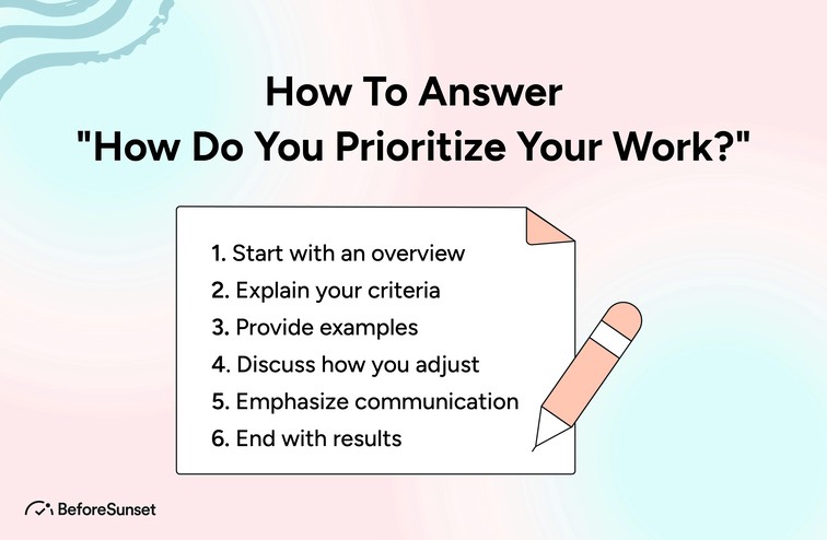 How To Answer "How Do You Prioritize Your Work?"