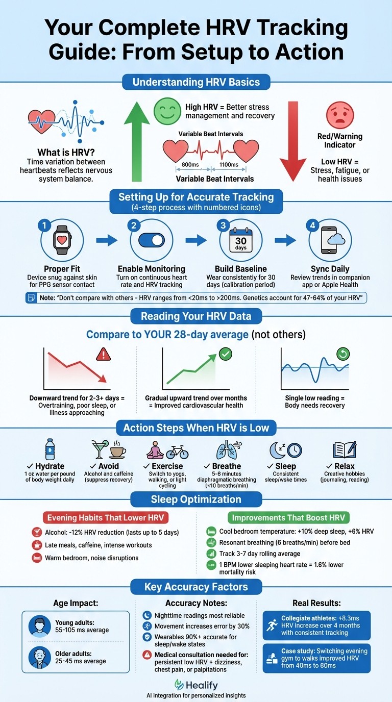 Complete Guide to HRV Tracking: Setup, Interpretation, and Action Steps