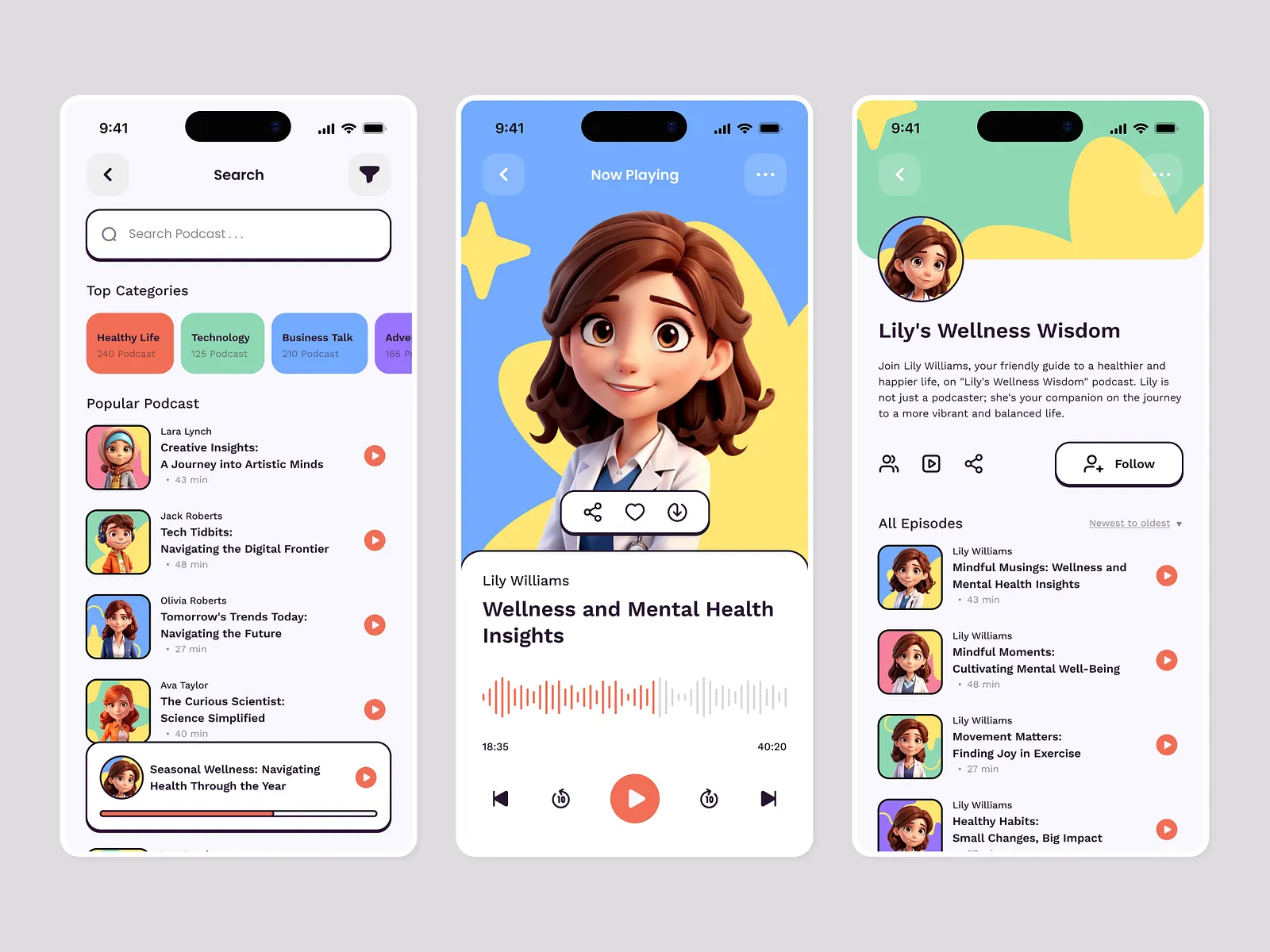 Image of PodStream Mobile Apps Design