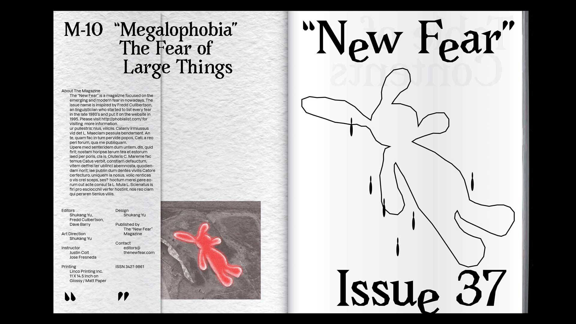 Shukang Yu Fear Magazine layout