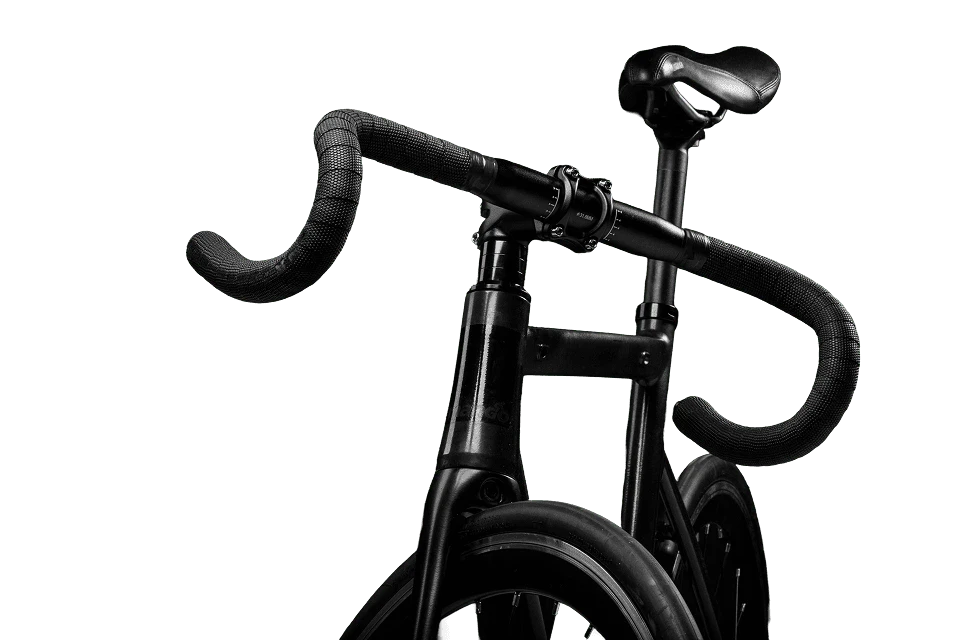 Chrome Municipal steel city bike frame, side profile view