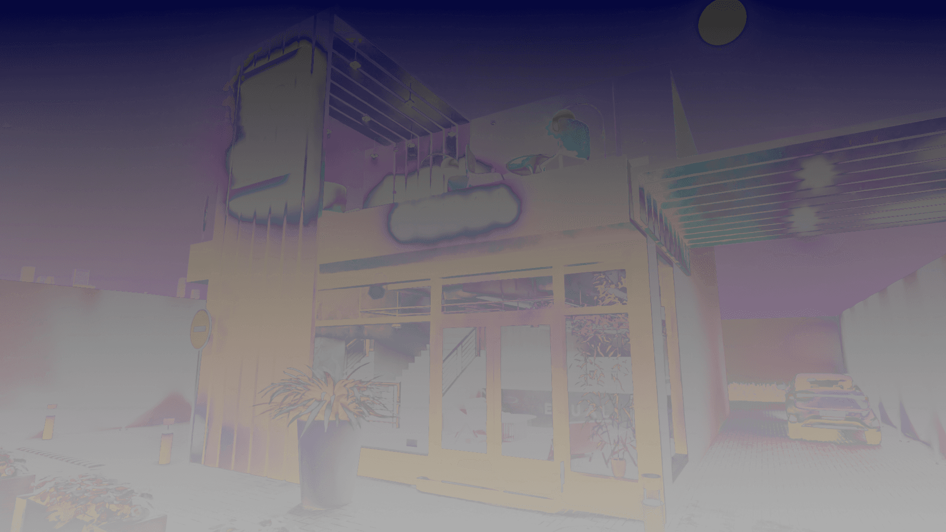 Close-up view of black and white piano keys on an electronic keyboard or synthesizer