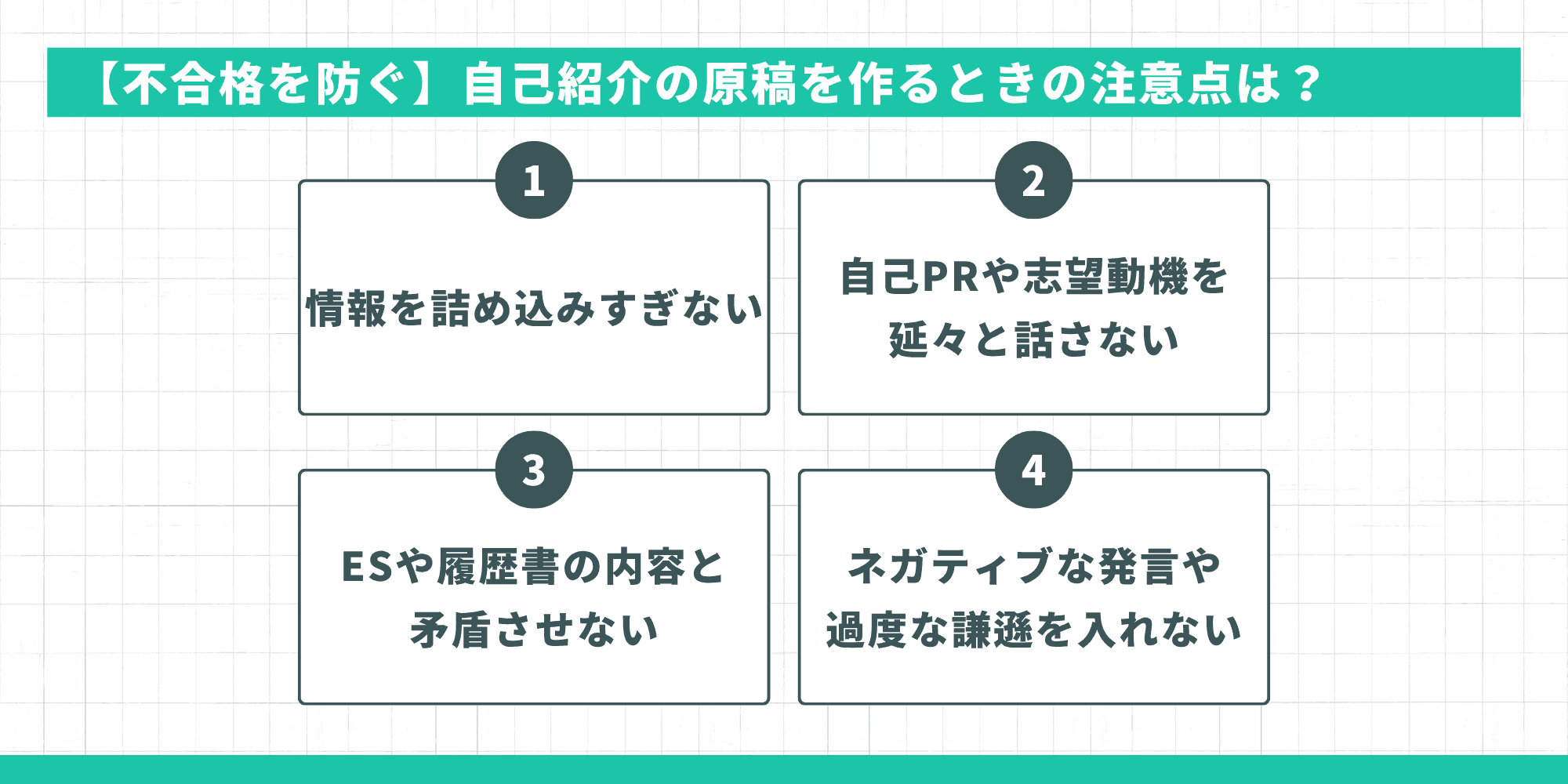 不合格を防ぐ自己紹介の原稿を作るときの注意点