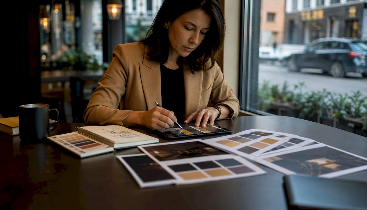 Professional integrating brand elements on various media
