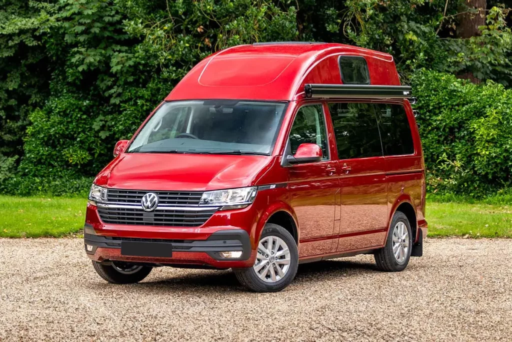 VW Transporter camper van with a high roof