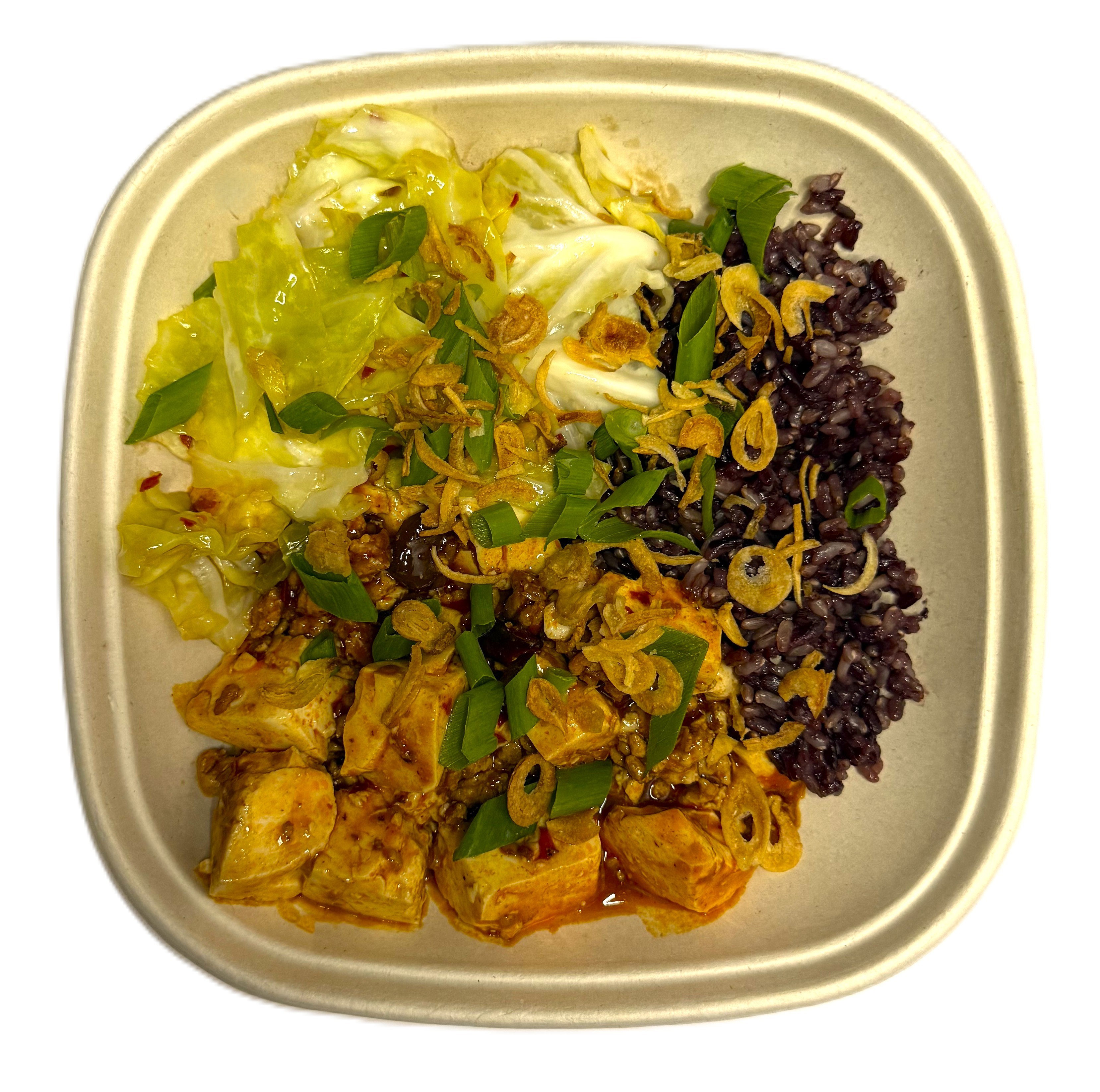 Vegan mapo tofu bowl