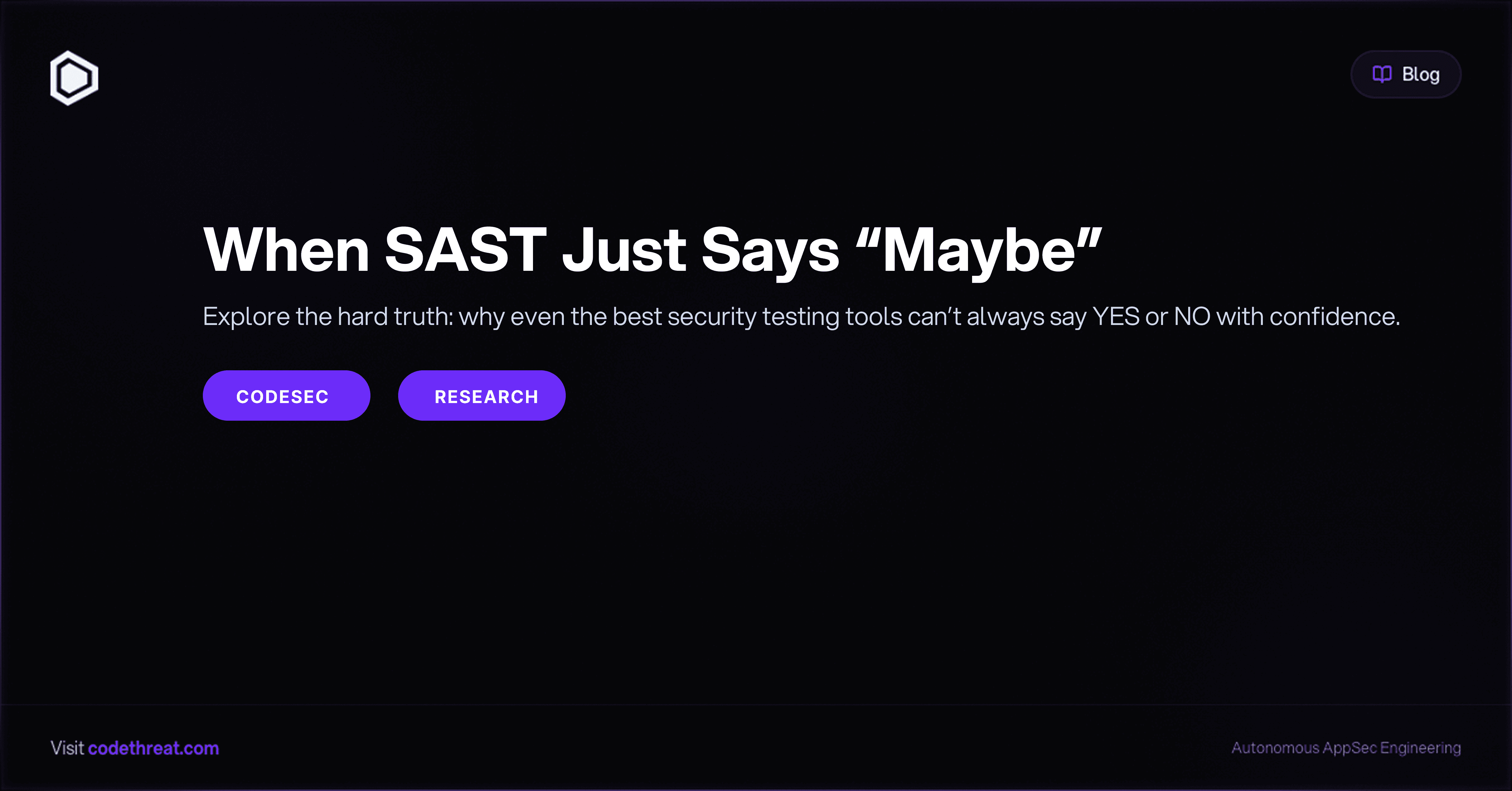 Explore the hard truth: why even the best security testing tools can’t always say YES or NO with confidence.