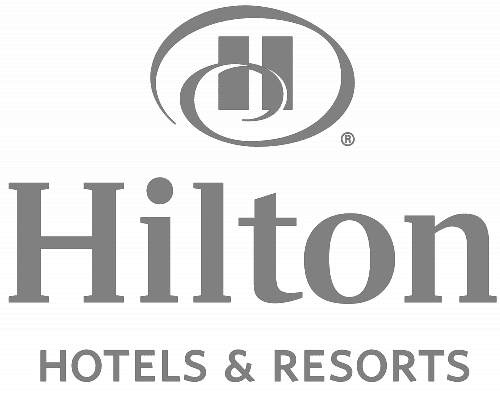 Hilton Hotels & Resorts logo, renowned global hospitality brand.