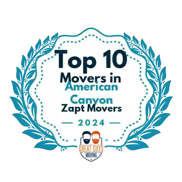Zapt Movers Top 10 Movers award badge with laurel wreath