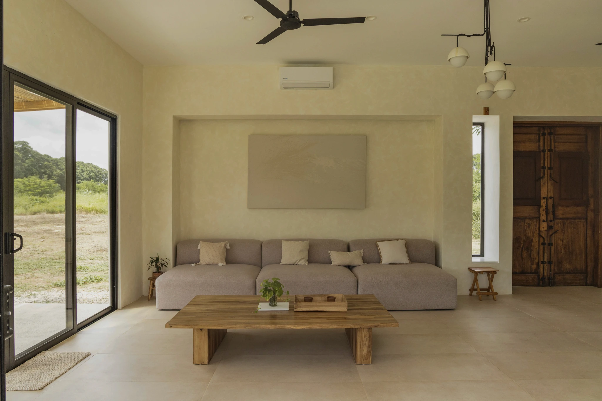 PO Houses tropical residential project by Costa Architecture, Popoyo Nicaragua — living area