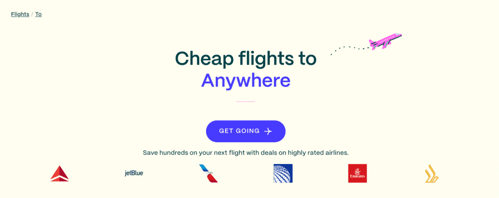 going cheap flights