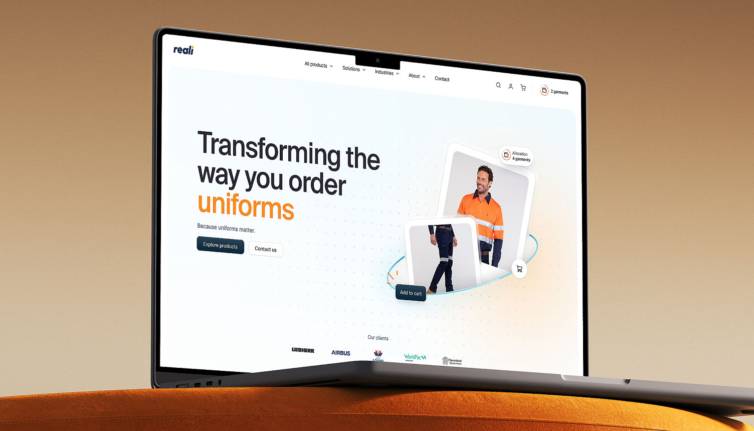 Reali / workwear customization with modern design