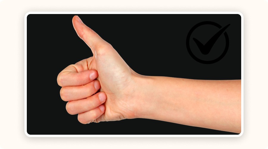 Thumbs-up hand