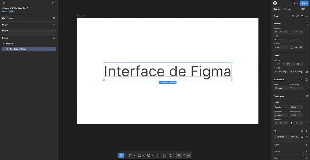 Screenshot de l'interface de figma