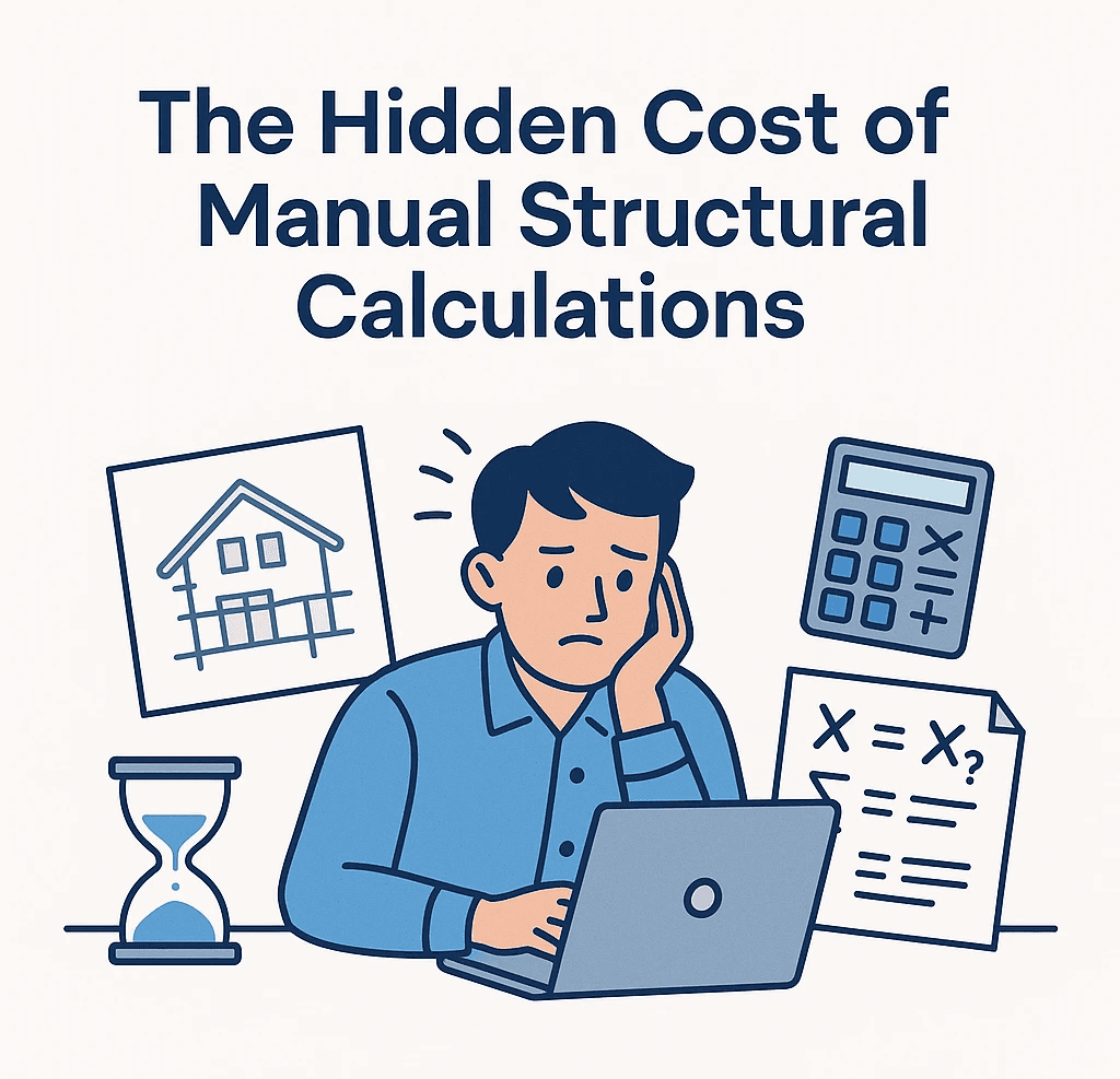 Manual structural calculations slow down projects, introduce avoidable errors, and create hidden costs for engineers, firms, and clients.