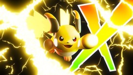 Screenshot jeu Nintendo Switch – personnage jaune électrique avec grandes oreilles et effets dynamiques verts et jaunes, style Pokémon sur KeyVerse Gaming