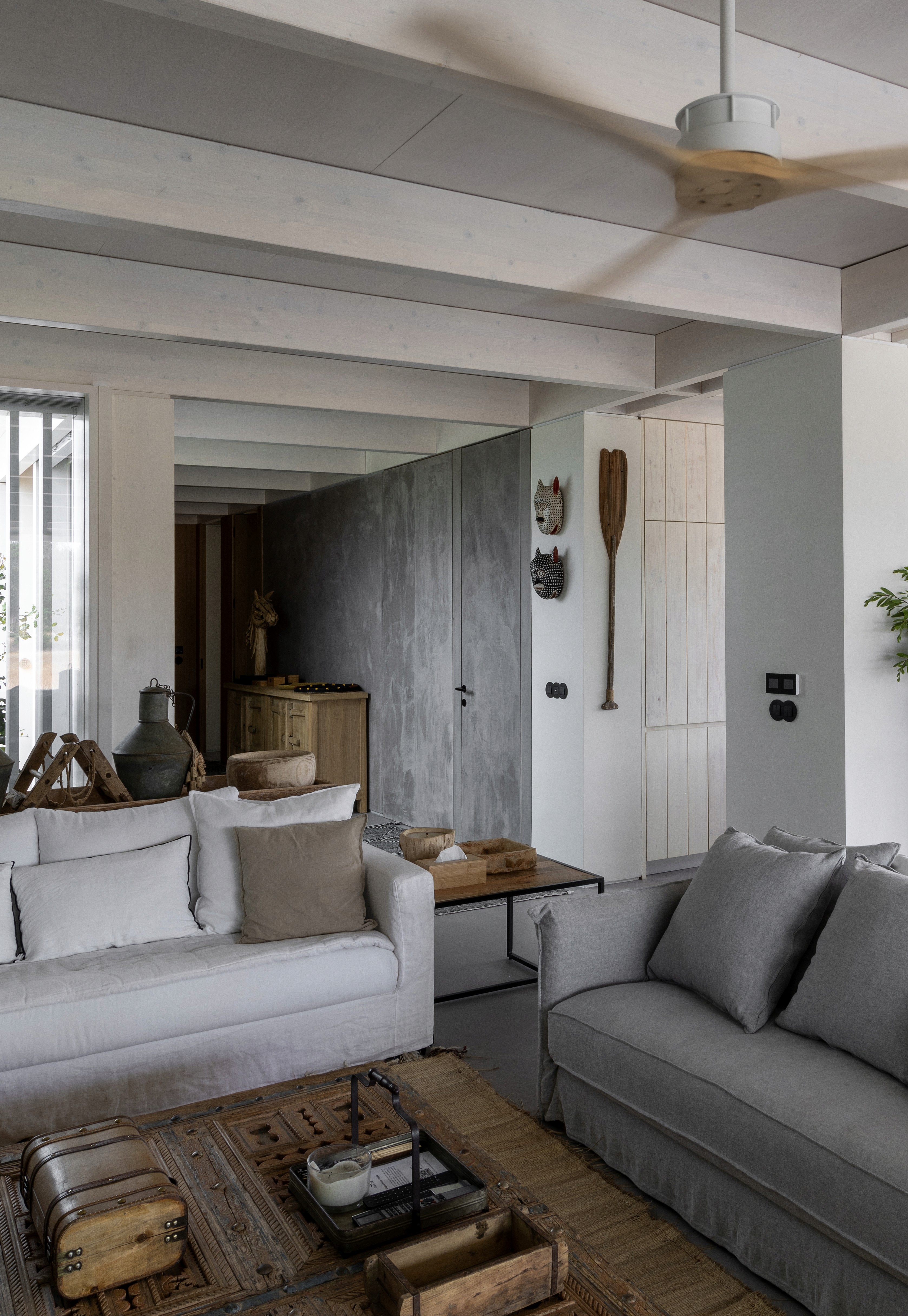 Cozy sleeping bed high in the mountain with a sunset view