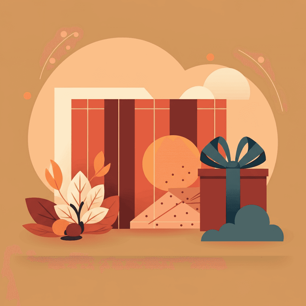 a warm patterned svg background for a web based gifting game