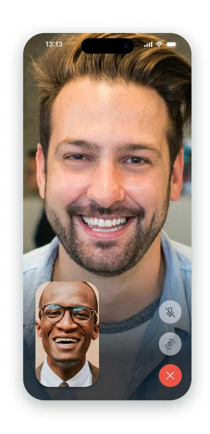 video call screen