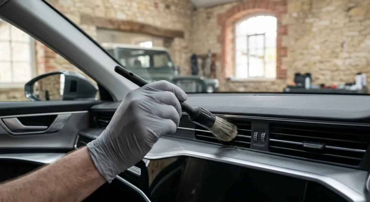 Dashboard cleaning & polishing