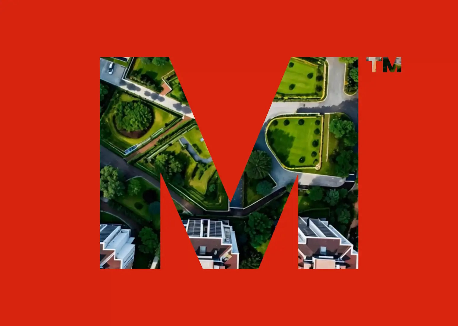 Minist AI SaaS brand identity featuring a corporate red logo with integrated greenery texture