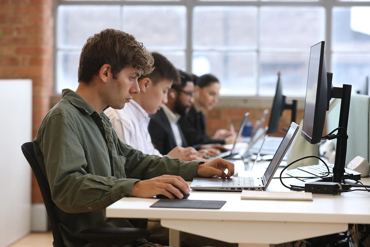 Avantia Law team working at their desks in their office